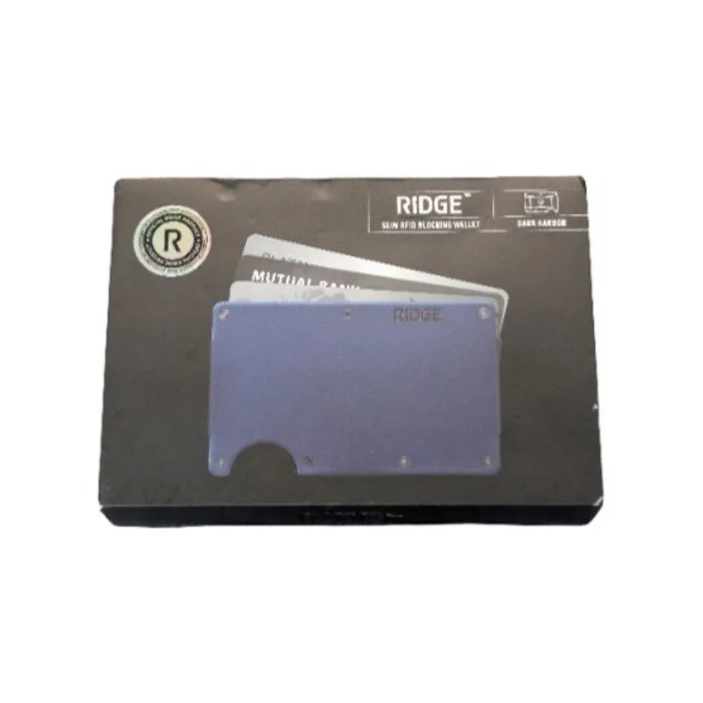 Mm7O Ridge Slim RFID Blocking Wallet Cash Strap - Dark Harbor Open Box